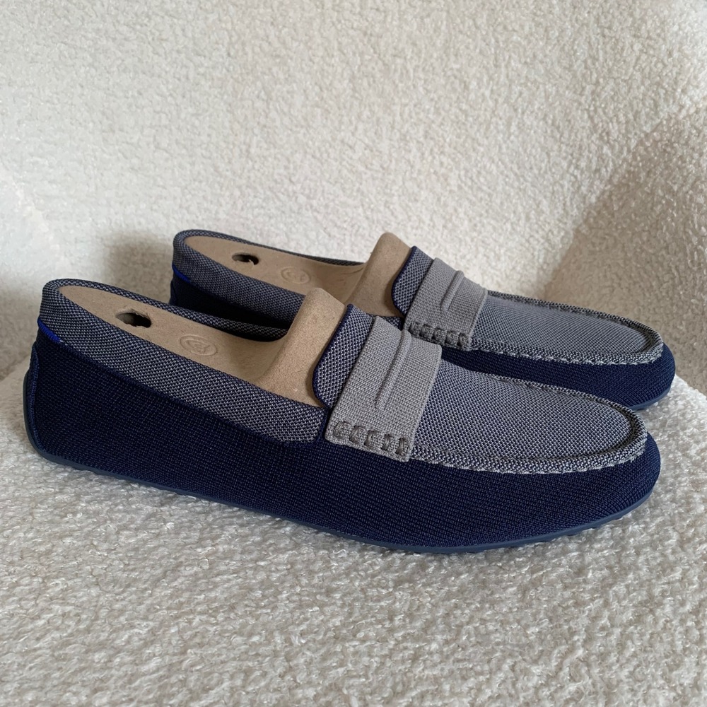 Rothy's Men's Driving Loafer 055-013 Blue Size 12.5 Casual Slip On Shoes Comfort